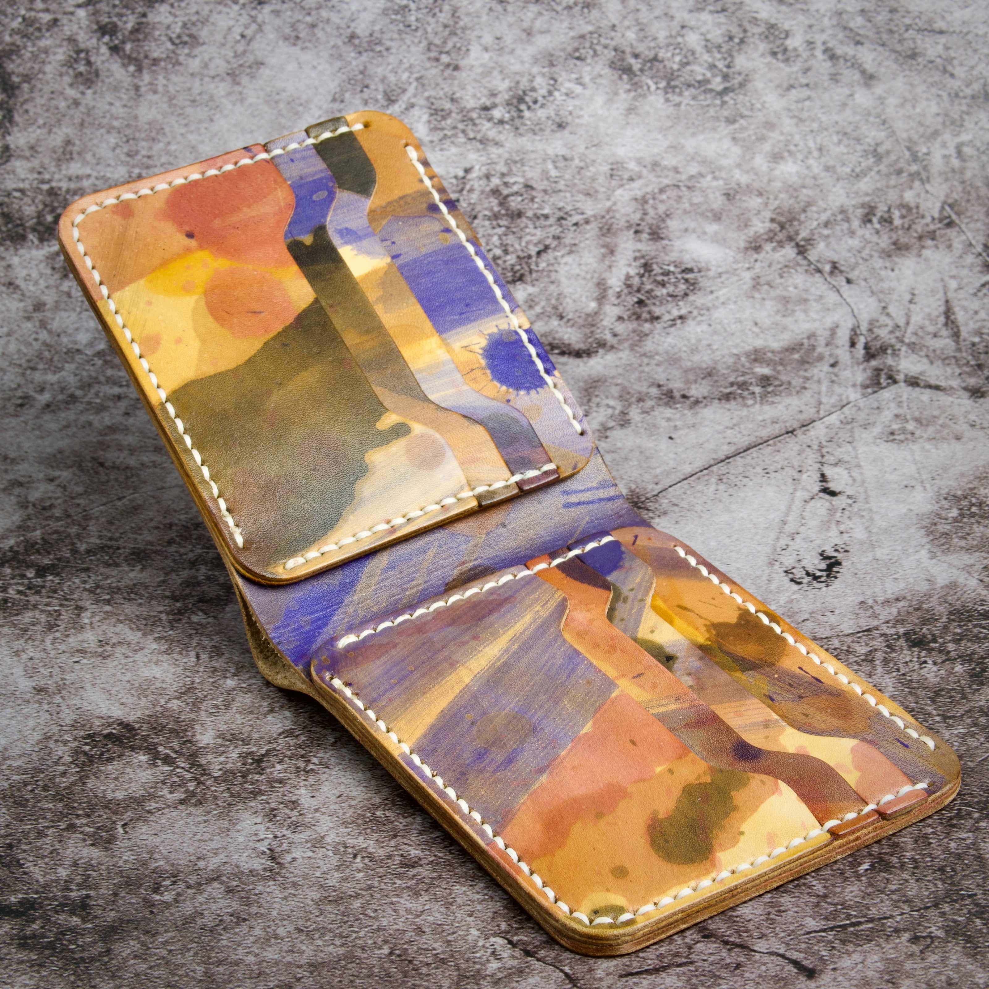 Canvas Chaos – Klassieke portemonnee met twee vouwen