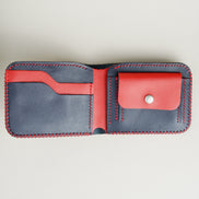 Hunza Edge – Klassische, schmale, faltbare Geldbörse mit Kreuzstich