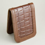 Croc-Embossed Classic Bifold Wallet | Indus Sultan