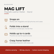MagSafe-Lederwallet mit Ständer | Mag Lift