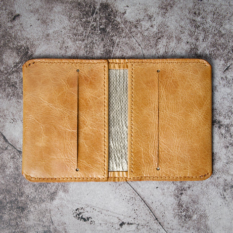 Markore Natural – RFID-Schutz, Minimalistischer Faltbarer Kartenhalter