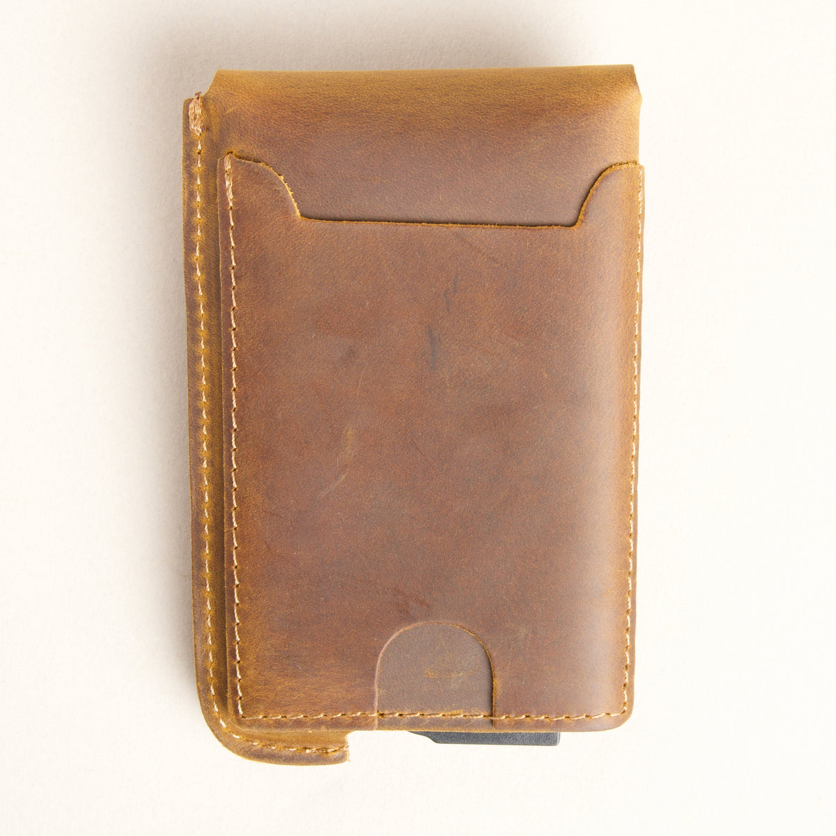 Pop-up-Mini-Geldbörse aus Leder – Vintage-Optik | Passu Rise