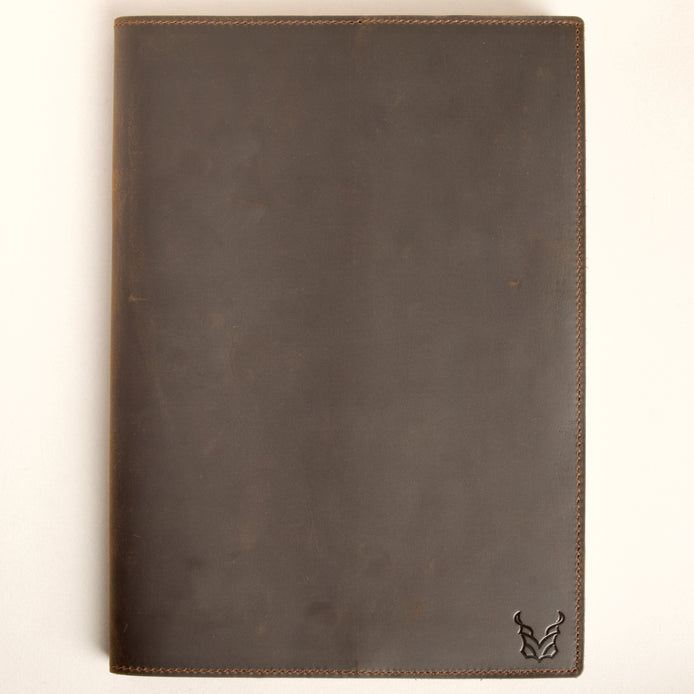 Nachfüllbares B5-Notizbuch aus Leder mit Stiftschlaufe | Burzil Jotter