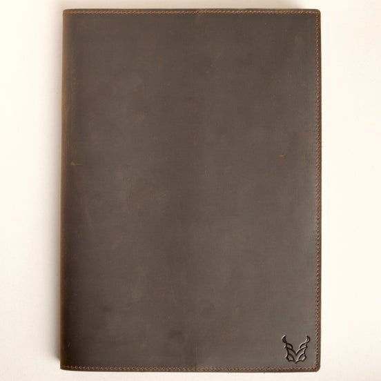 Nachfüllbares B5-Notizbuch aus Leder mit Stiftschlaufe | Burzil Jotter