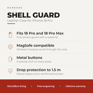 iPhone 18 Lederhülle – Kameraschutz rundum | Shell Guard